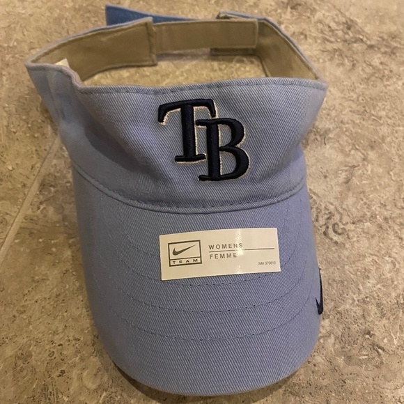 Tampa Bay Devil Rays Light Blue Strapback Visor Women’s Hat - Nike Brand, NWT - Picture 2 of 7